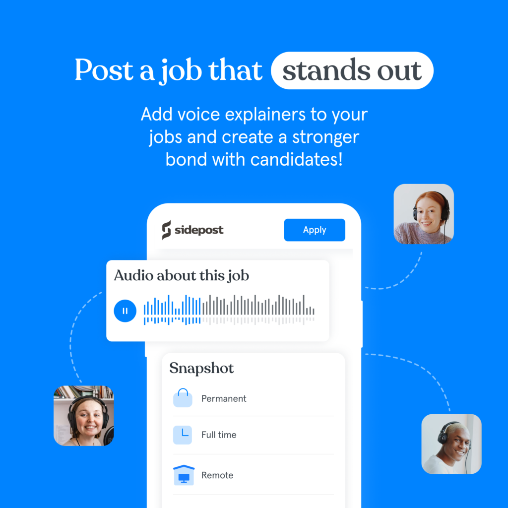Post a voice job that stands out on SidePost.com